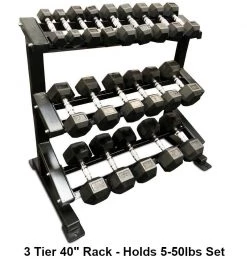 ETE Rubber Hex Dumbbell Sets + Racks (Package Deals) FREE SHIPPING Dumbbells/Kettlebells & Plates