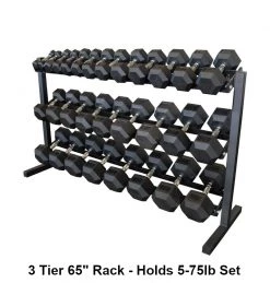 ETE Rubber Hex Dumbbell Sets + Racks (Package Deals) FREE SHIPPING Dumbbells/Kettlebells & Plates