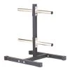 ETE Short Vertical Bumper Plate Tree With 2 Bar Holders 2 ETE Short Vertical Bumper Plate Tree With 2 Bar Holders