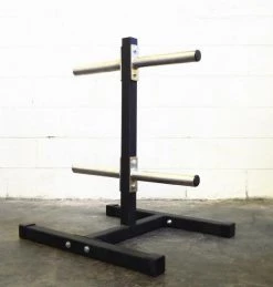 ETE Short Vertical Bumper Plate Tree With 2 Bar Holders