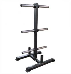 ETE PL7350 Tall Bumper Plate Tree W/ 2 Bar Holders