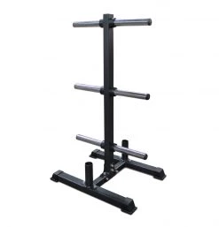 ETE PL7350 Tall Bumper Plate Tree W/ 2 Bar Holders