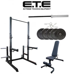 ETE Racks & Rigs Deluxe Squat Rack PL7353 Package Deal