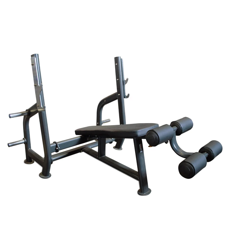 ETE PL7326 Olympic Decline Bench Press W/Weight Holders Benches & GHDs 3 ETE PL7326 Olympic Decline Bench Press W/Weight Holders Benches & GHDs