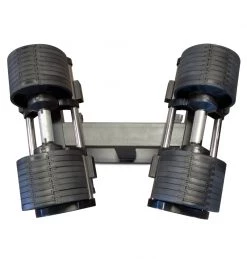 ETE Adjustable Steel Dumbbell Set W/ Rack