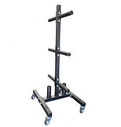 ETE Tall Vertical Bumper Plate Tree With 2 Bar Holders Equipment Storage 10 ETE Tall Vertical Bumper Plate Tree With 2 Bar Holders Equipment Storage