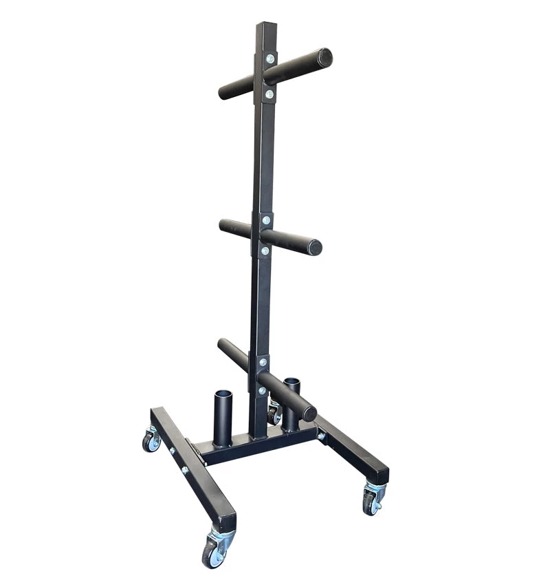 ETE Tall Vertical Bumper Plate Tree With 2 Bar Holders Equipment Storage 5 ETE Tall Vertical Bumper Plate Tree With 2 Bar Holders Equipment Storage