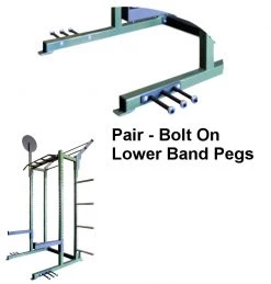 ETE Racks And Rig Attachments Bolt-On Lower Band Pegs Attachment (PAIR) 4-6 WEEK LEAD TIME