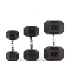 Outlet Extreme Training Equipment Store 24 ETE Rubber Hex Dumbbells (Pairs)