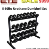 Extreme Training Equipment 5-50lbs Urethane Dumbbell Set SALE Dumbbells/Kettlebells & Plates