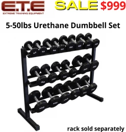 ETE Urethane Dumbbell Sets Dumbbells/Kettlebells & Plates